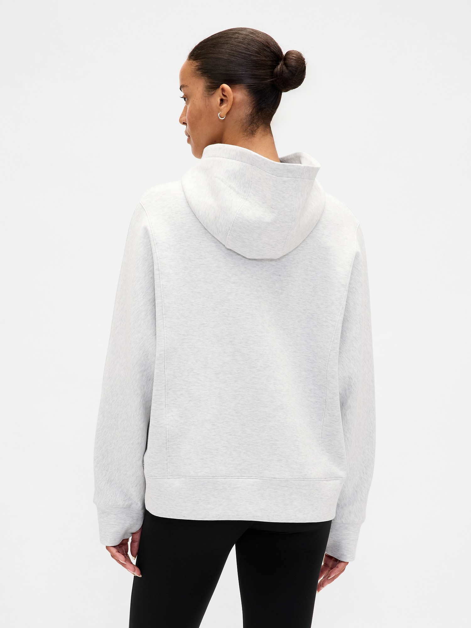 GapFit オーバーサイズ 1/4ジップアップパーカー-2