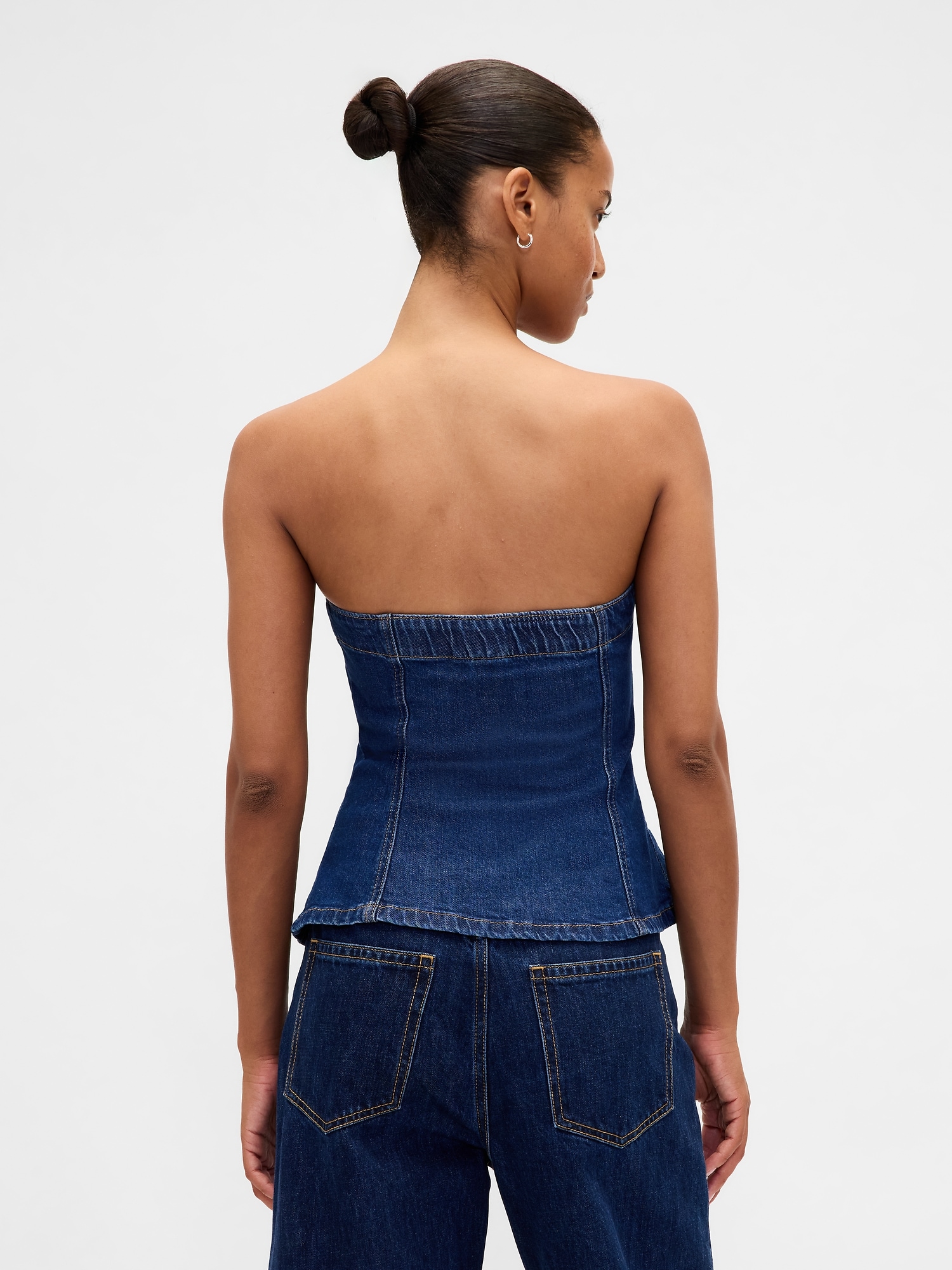 Denim Strapless Vest