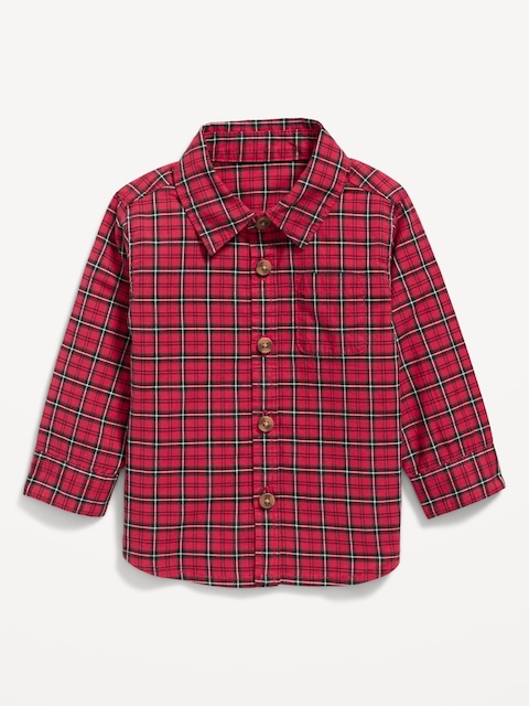 Long-Sleeve Plaid Shirt for Baby