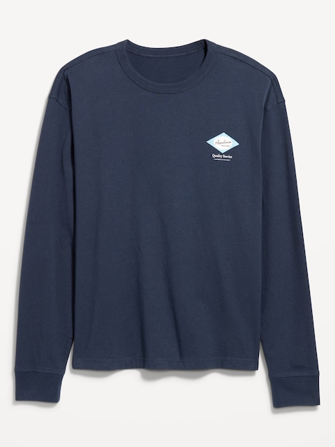 Heavyweight Crew-Neck Graphic Cropped T-Shirt