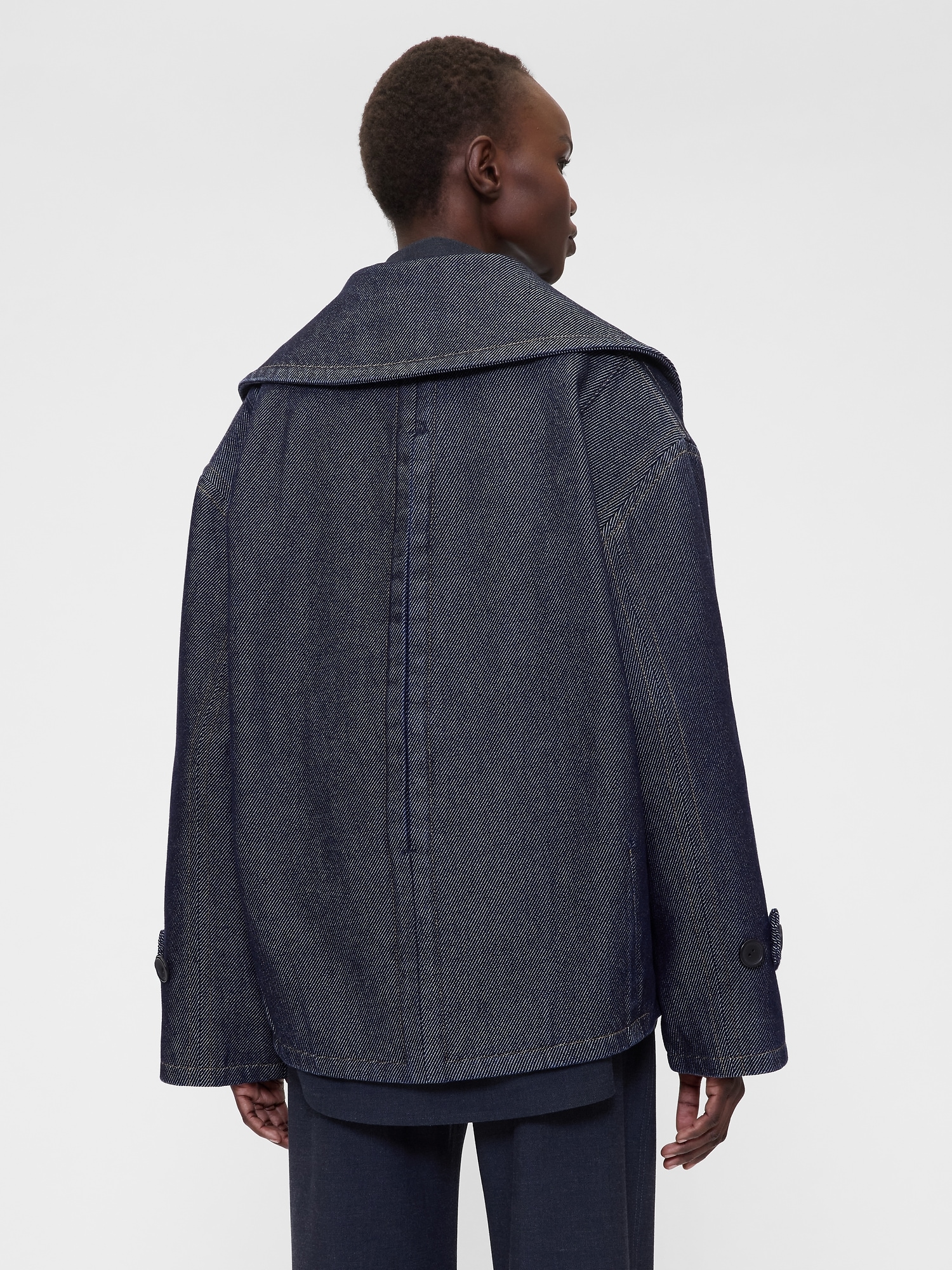 GapStudio デニム コクーンコート-2