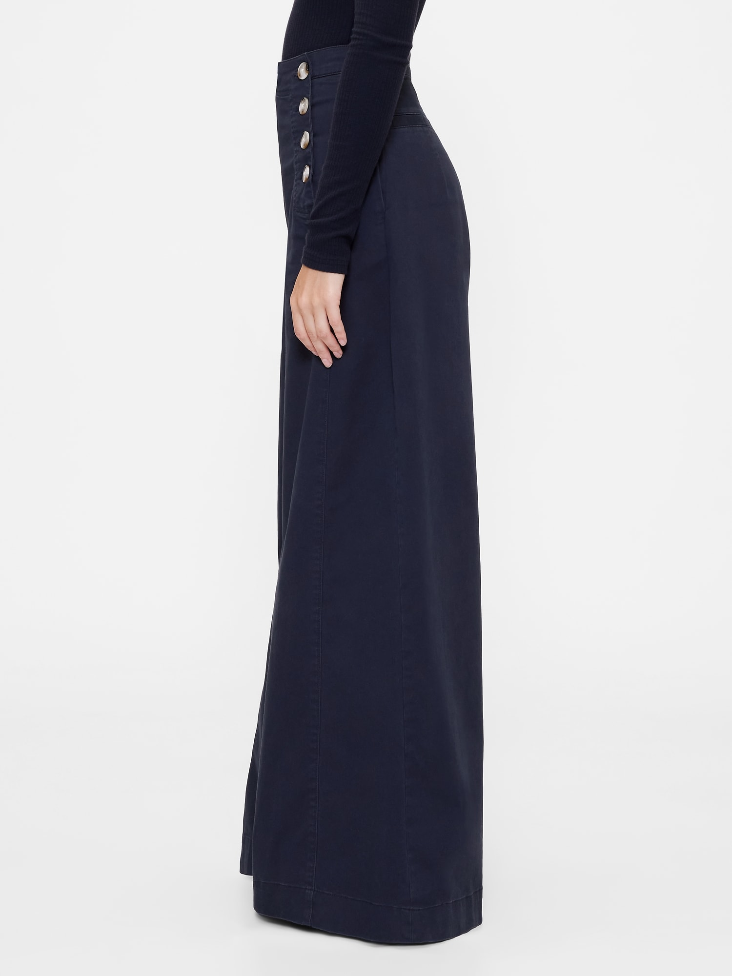 GapStudio ハイライズ ツイル セーラーパンツ-2