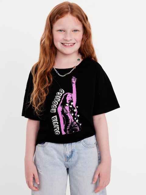 Olivia Rodrigo™ Cropped Graphic T-Shirt for Girls