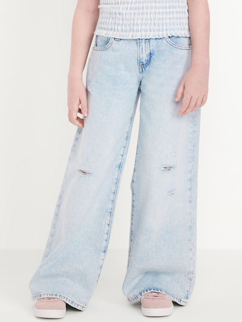 Mid-Rise Super Baggy Wide-Leg Jeans for Girls