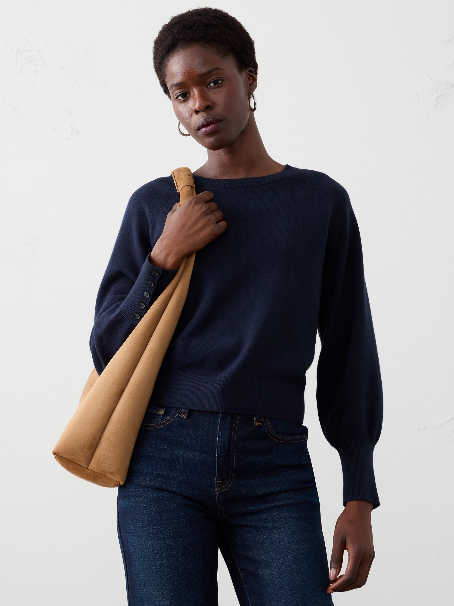 Volume-Sleeve Sweater