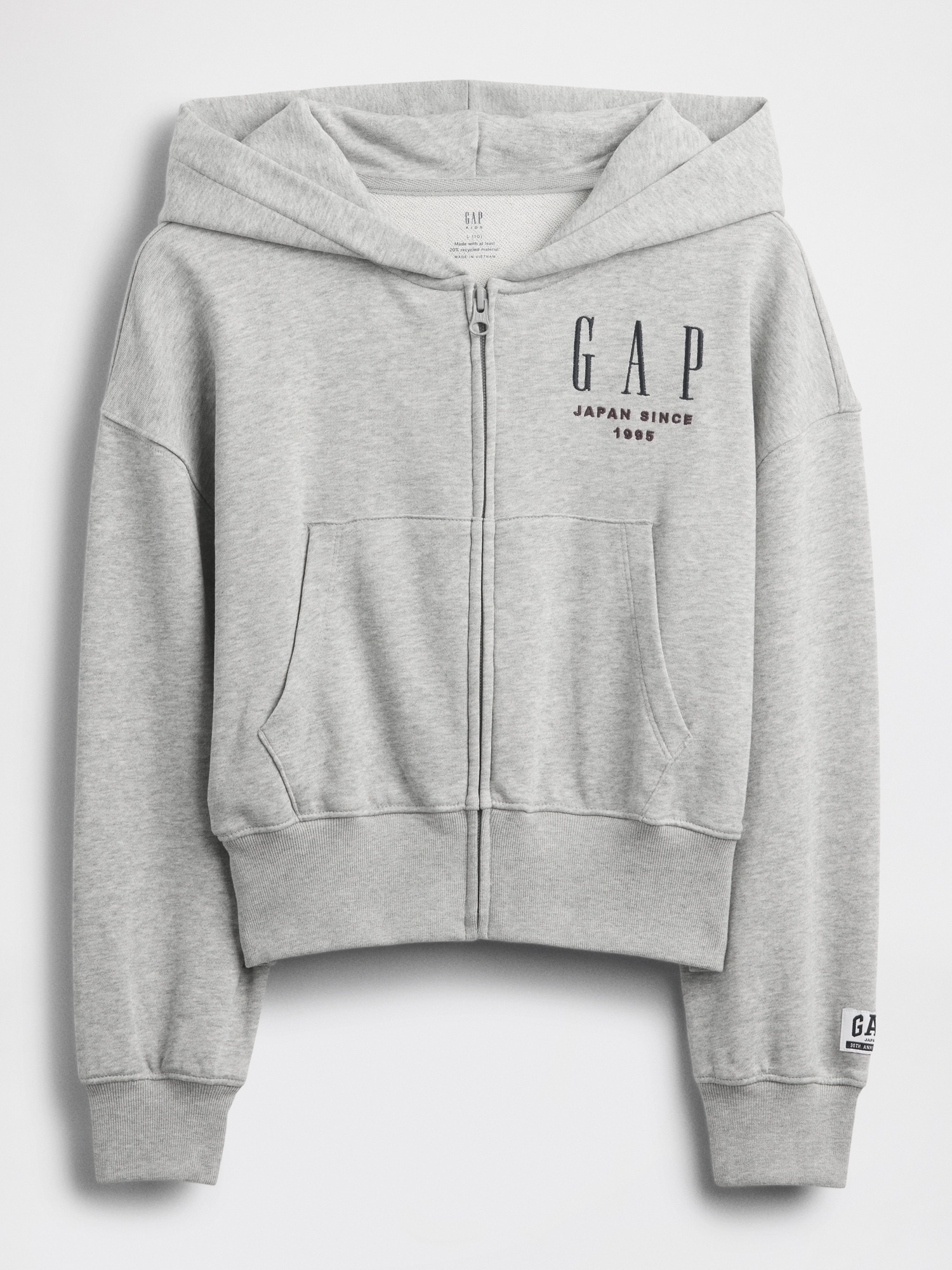 Gap 30th アニバーサリー フレンチテリー GAPロゴ ジップアップパーカー (キッズ) Gap 30th アニバーサリー フレンチテリー GAPロゴ ジップアップパーカー (キッズ)