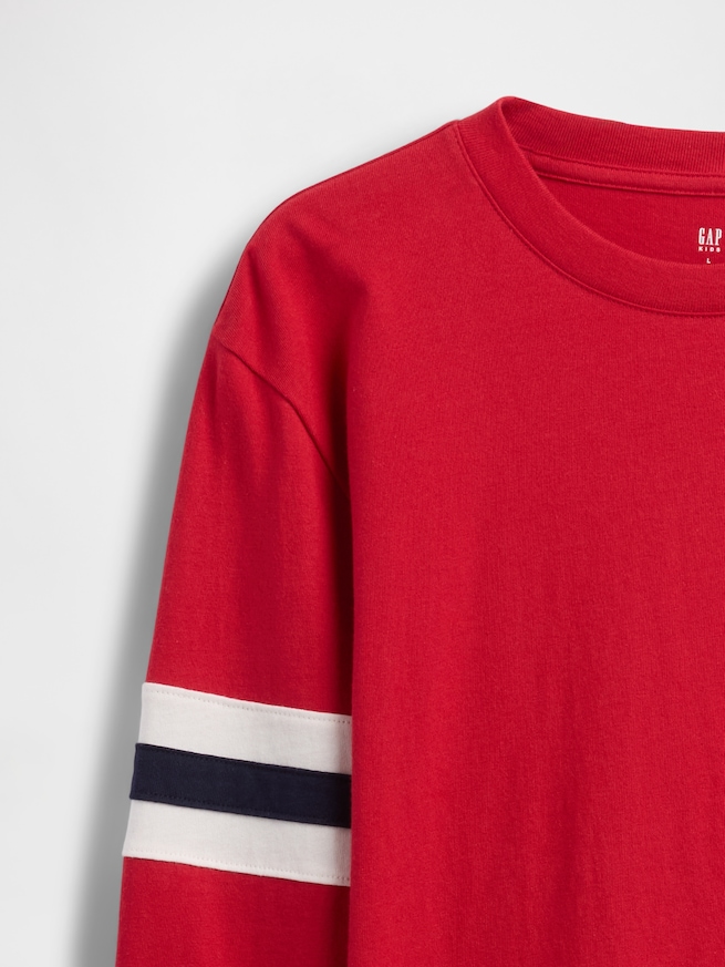 リラックスフィット バーシティ ストライプ Tシャツ (キッズ)-1