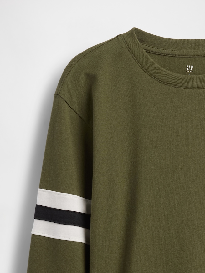 リラックスフィット バーシティ ストライプ Tシャツ (キッズ)-1