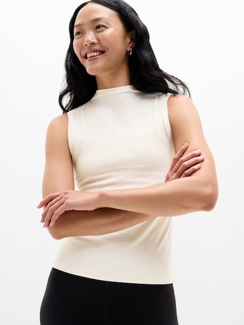 Signature Rib Mock Neck Tank