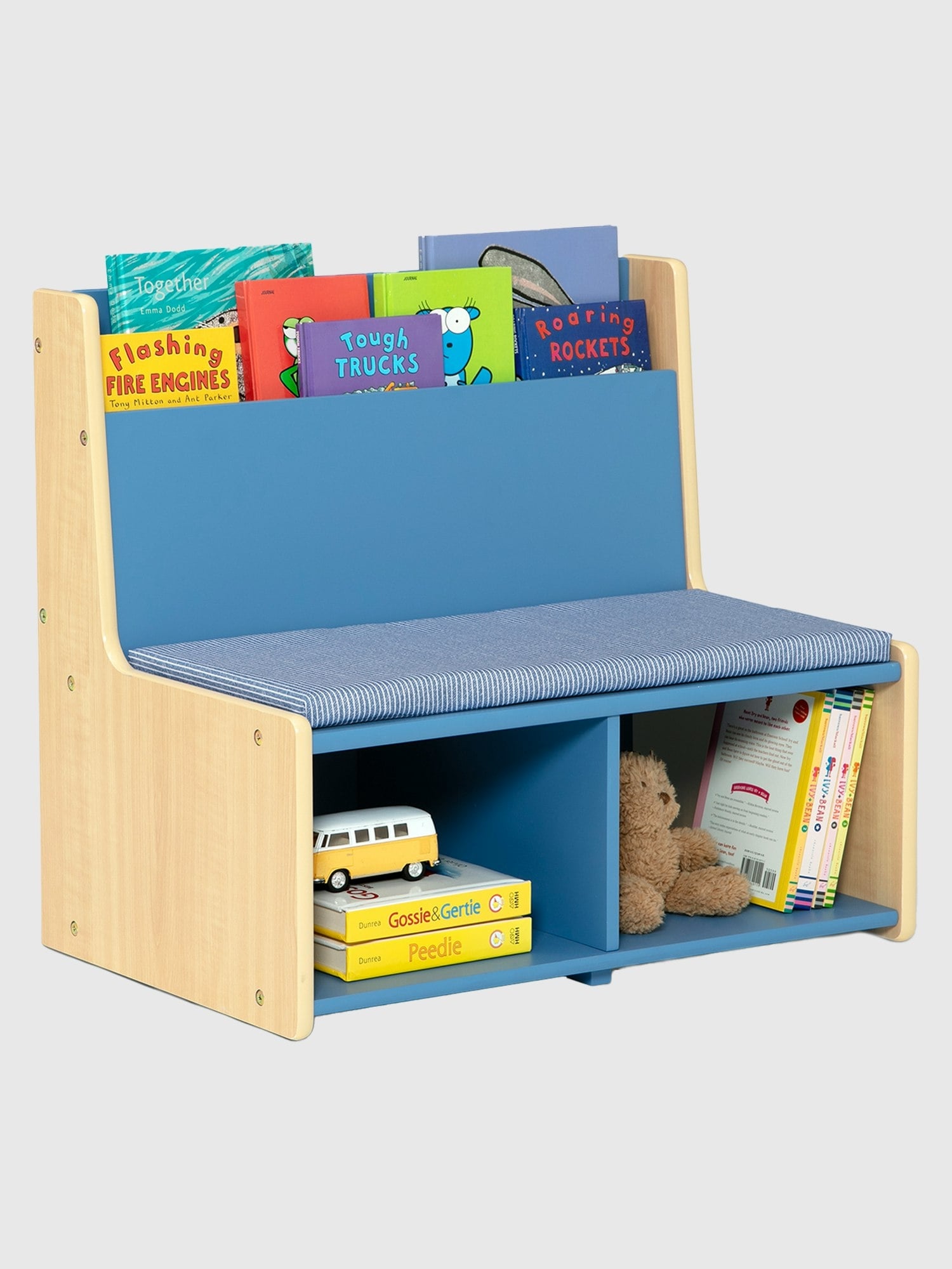 Toddler Reading Nook with Padded Bench