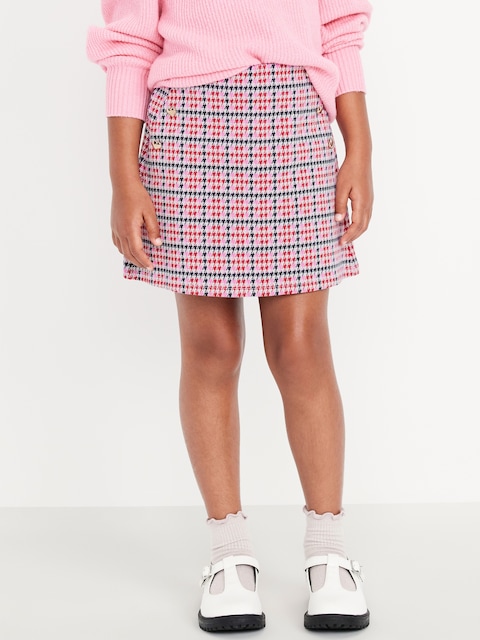Jacquard-Knit Sailor Skort for Girls