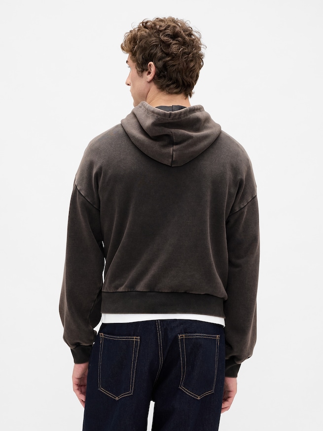 ヘビーウェイト クロップドパーカー-2