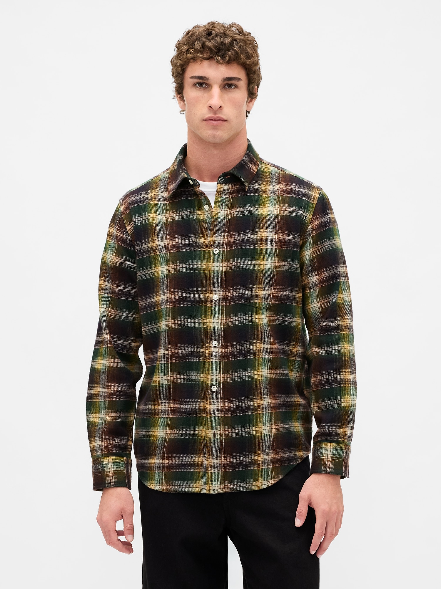Organic Cotton Relaxed Flannel Shirt