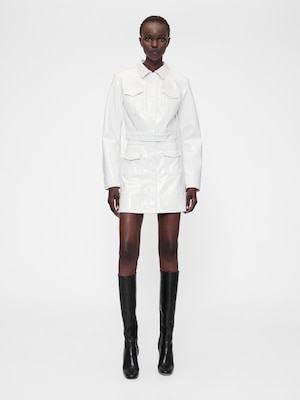 GapStudio ヴィーガン パテントレザー ミニスカート