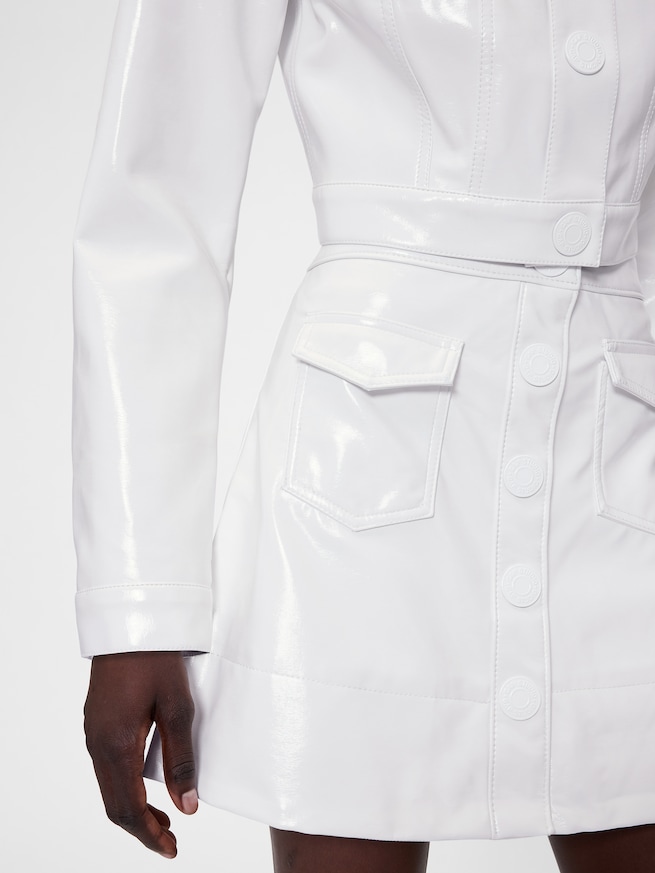 GapStudio ヴィーガン パテントレザー ミニスカート-3