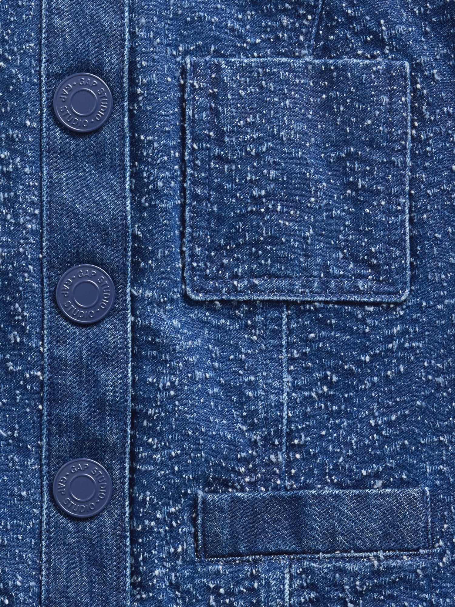 GapStudio デニムツイード クロップドジャケット-3