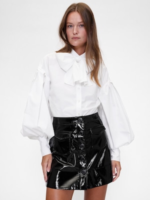 GapStudio ポプリン ボウタイシャツ