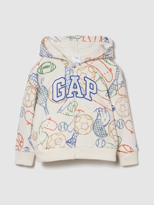 babyGap リラックス GAPロゴ ジップアップパーカー
