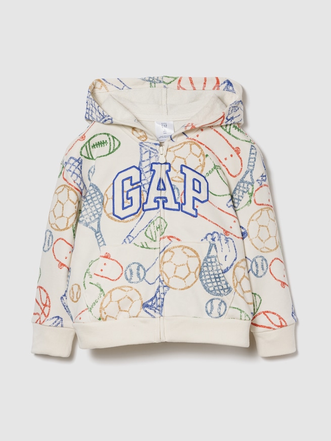babyGap リラックス GAPロゴ ジップアップパーカー-0