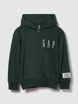 30th アニバーサリー ヴィンテージソフト GAPロゴ ジップアップパーカー (キッズ)
