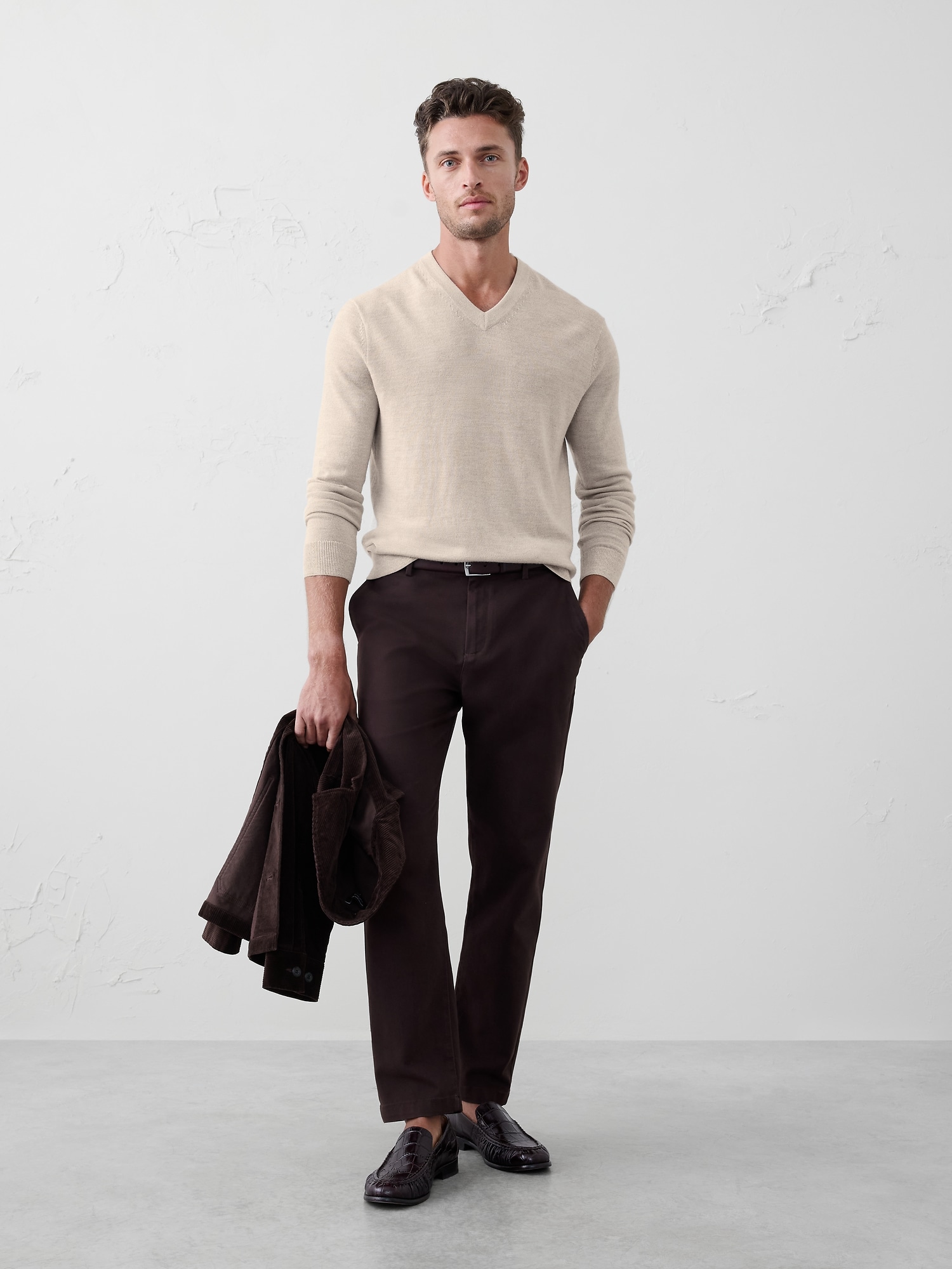 Merino Wool V-Neck Sweater