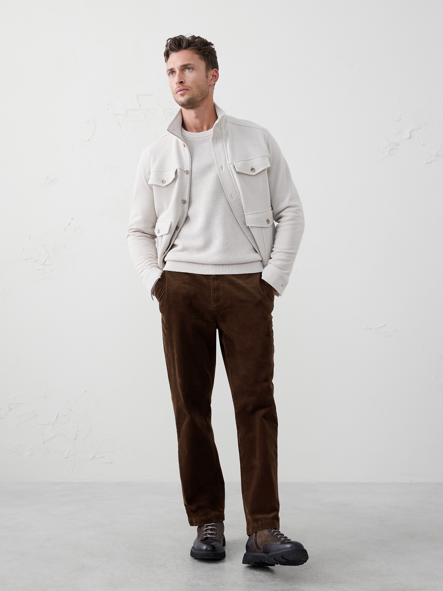Straight-Fit Travel Corduroy Pant