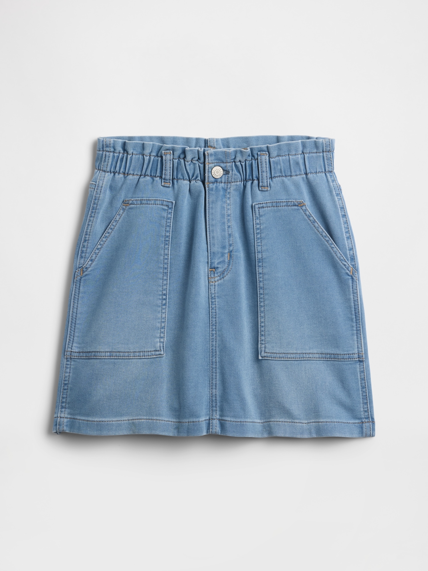Kids Paperbag Sweatpant Jean Utility Skirt