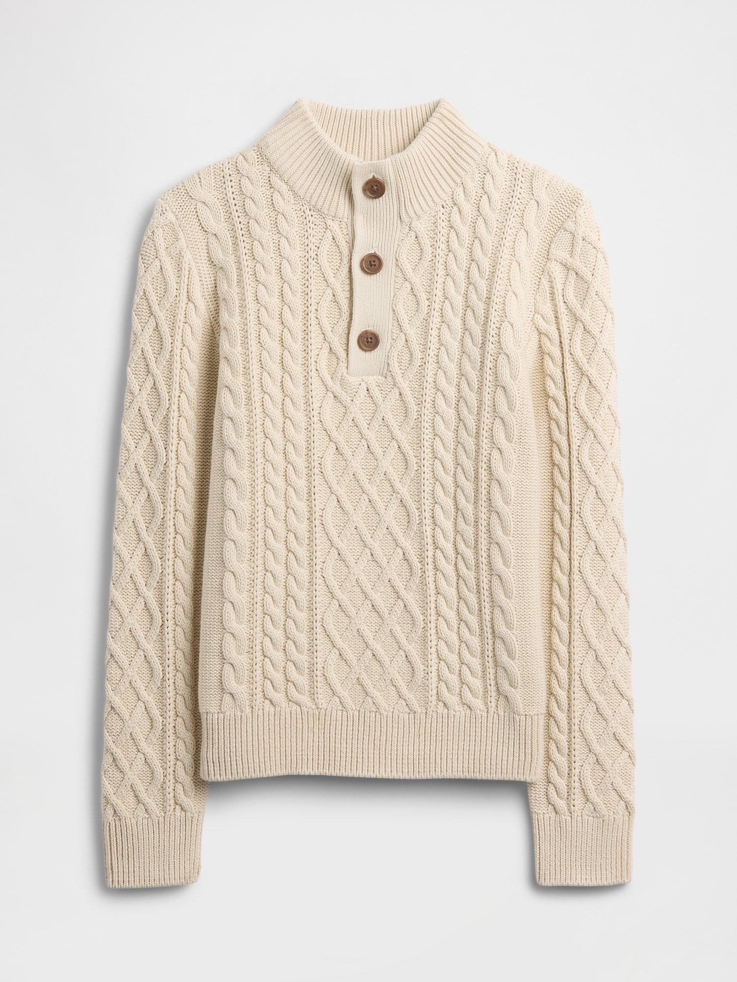 Kids Cable-Knit Mockneck Sweater
