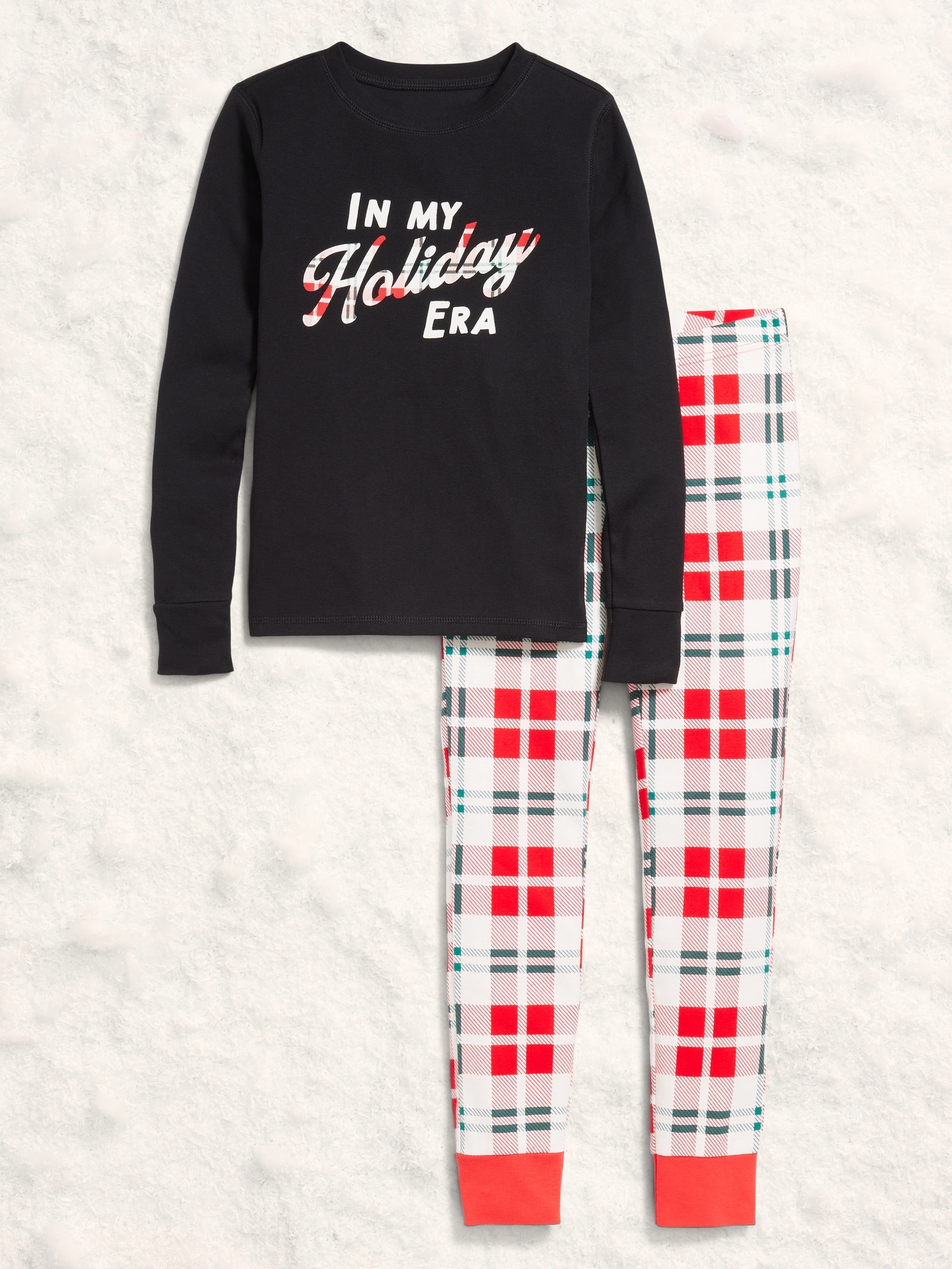 Gender-Neutral Snug-Fit Graphic Pajama Set for Kids