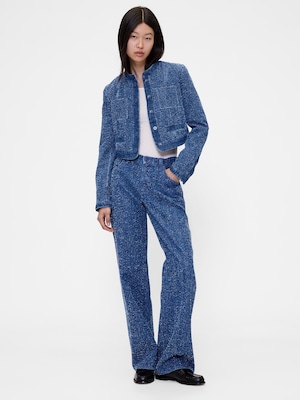 GapStudio ローライズ デニム ツイード ルーズフィットデニム