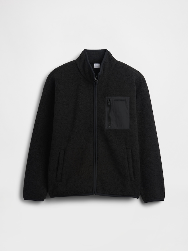 リラックスフィット ボアジャケット (キッズ)-1