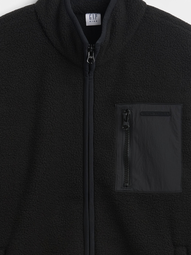 リラックスフィット ボアジャケット (キッズ)-4