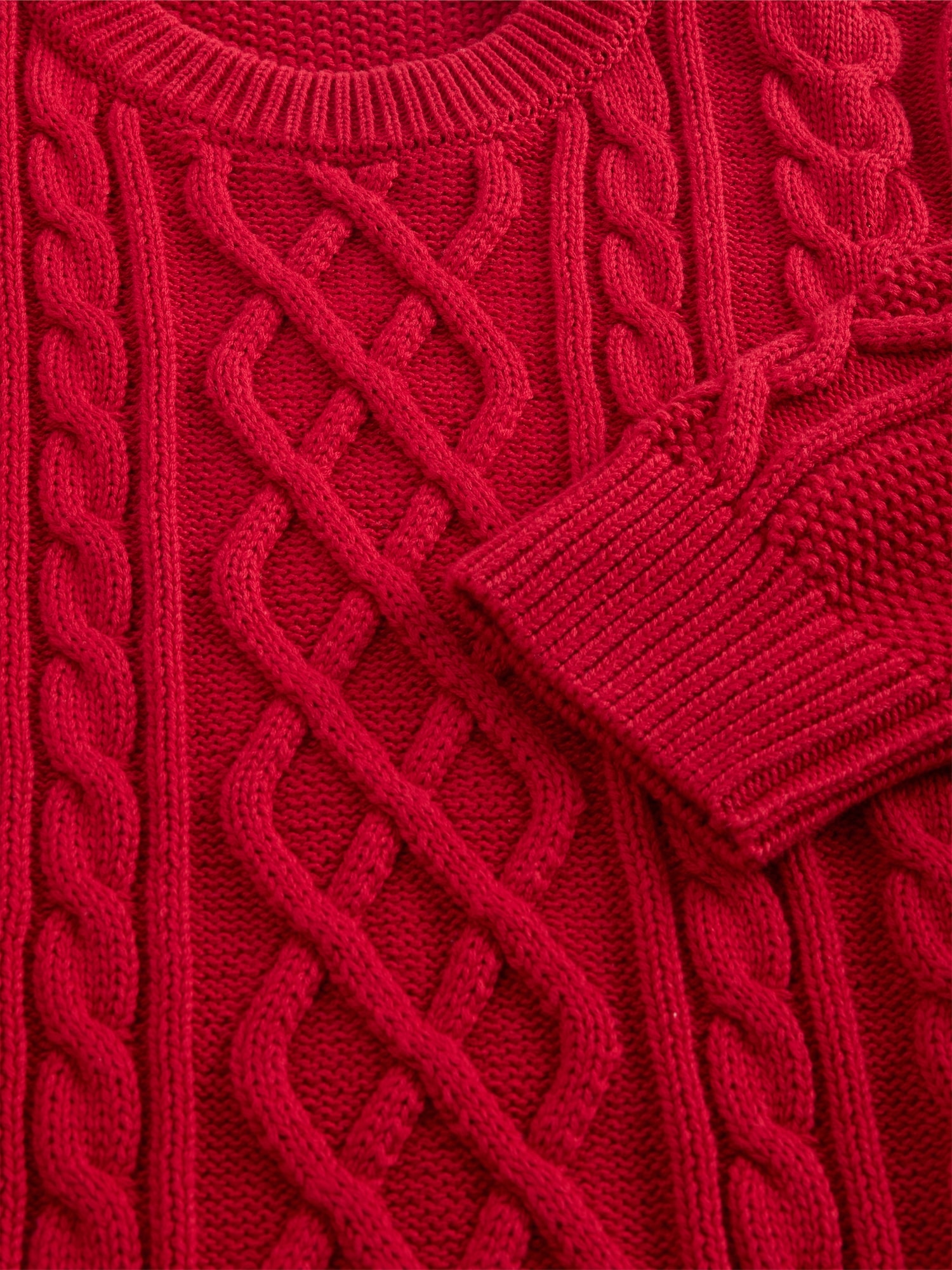 ケーブルニット クルーネックセーター (キッズ)-4