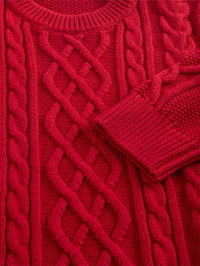 ケーブルニット クルーネックセーター (キッズ)-4