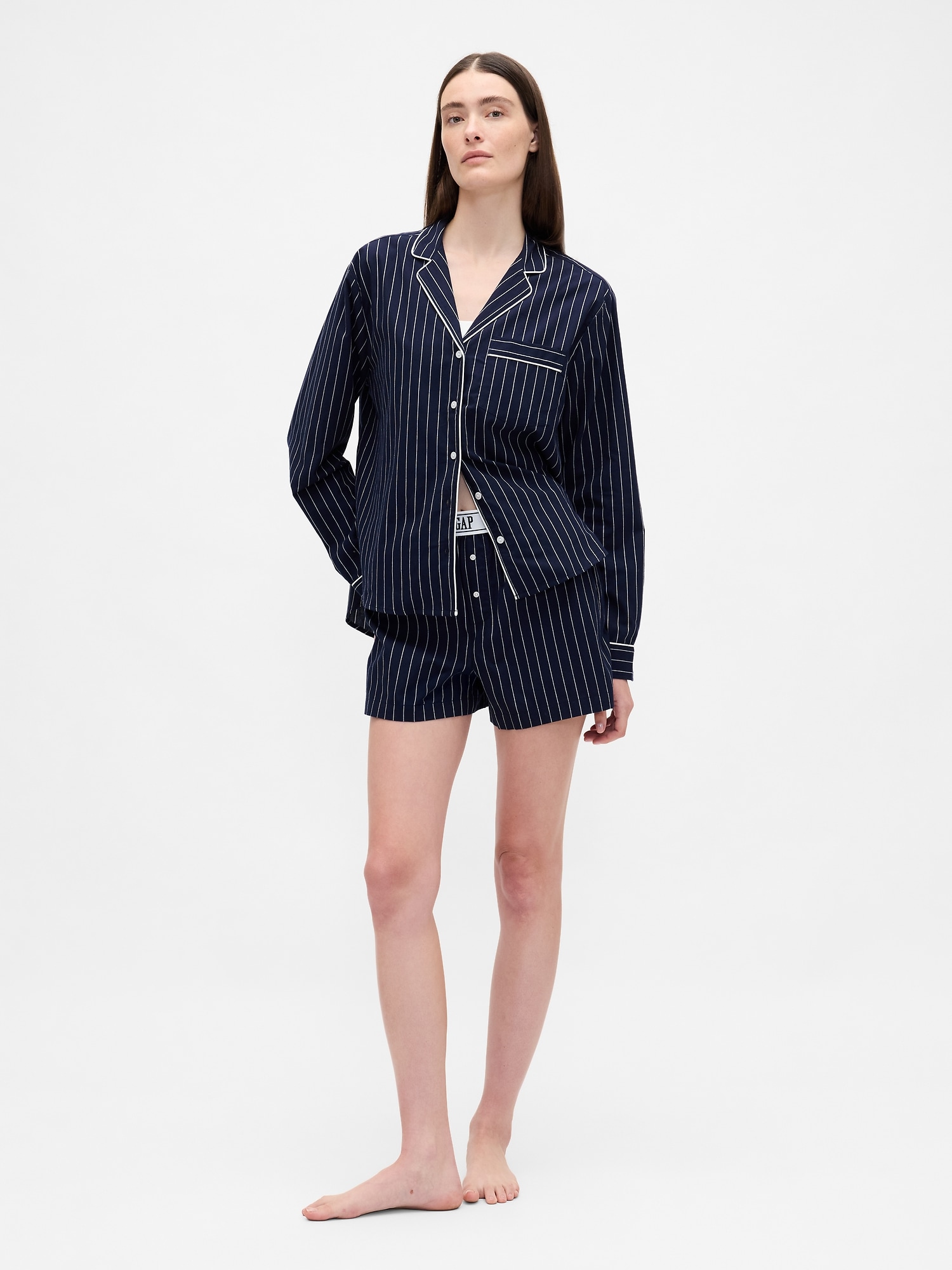 BOXEUR DE PYJAMA EN POPELINE À LOGO GAP