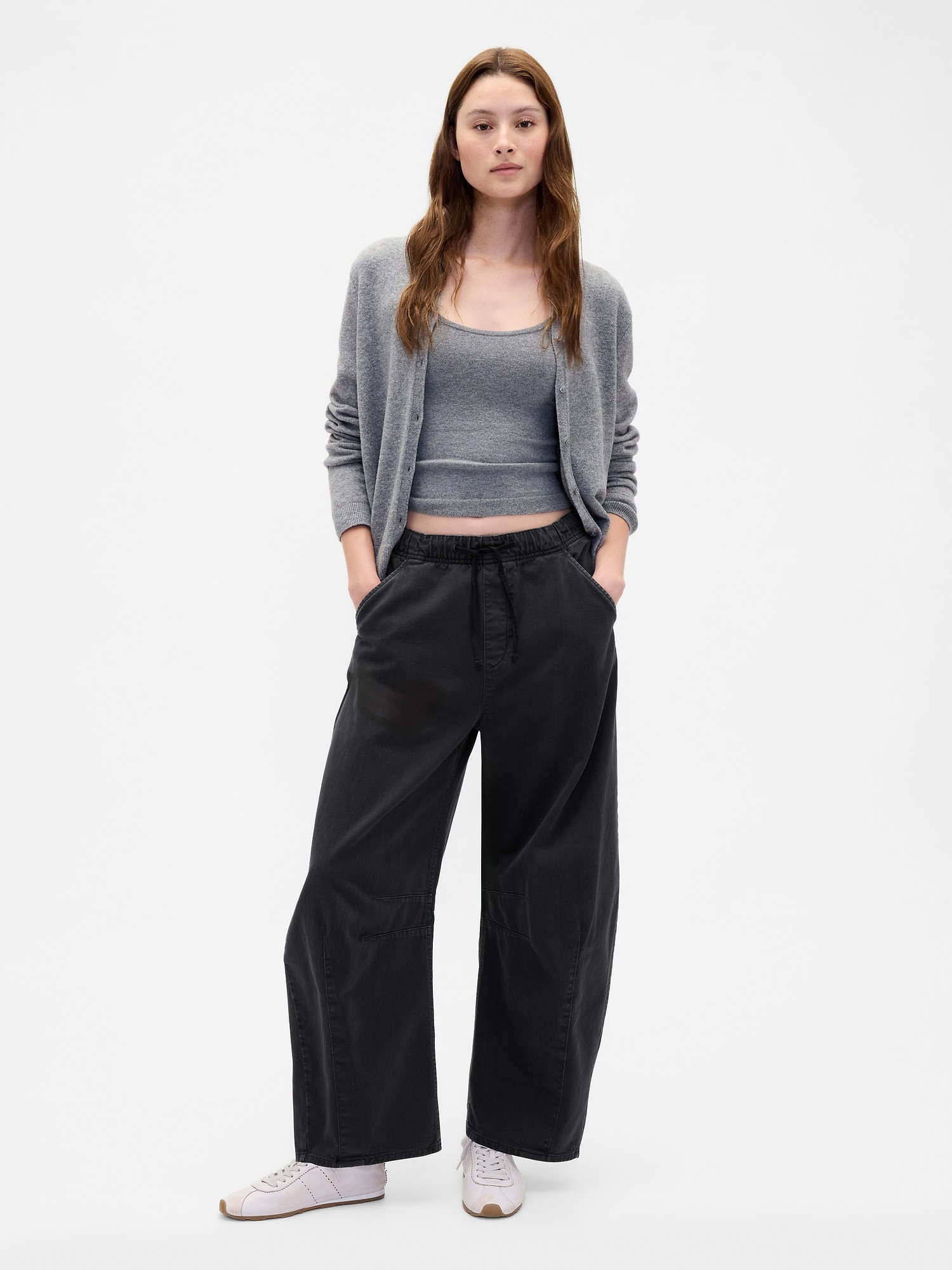 Mid Rise Twill Easy Horseshoe Pants