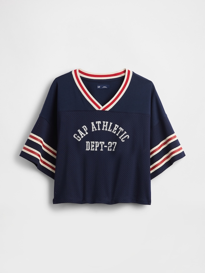 オーガニックコットン クロップド ジャージーTシャツ-4