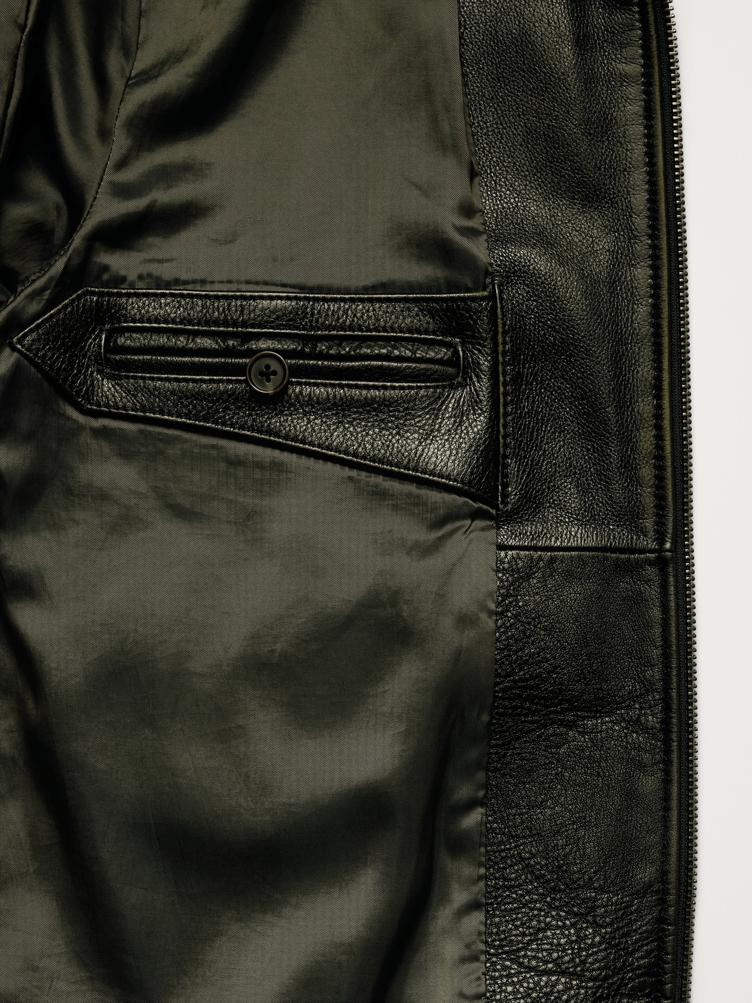 Oversized Distressed Leather Bomber Jacket