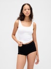 オーガニックコットン ストレッチ ハイライズ ボーイレングスショーツ-0