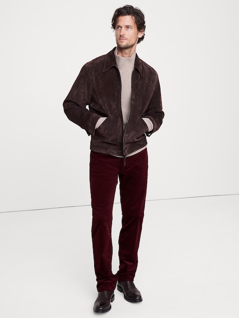 PANTALON VOYAGEUR DROIT EN VELOURS CÔTELÉ
