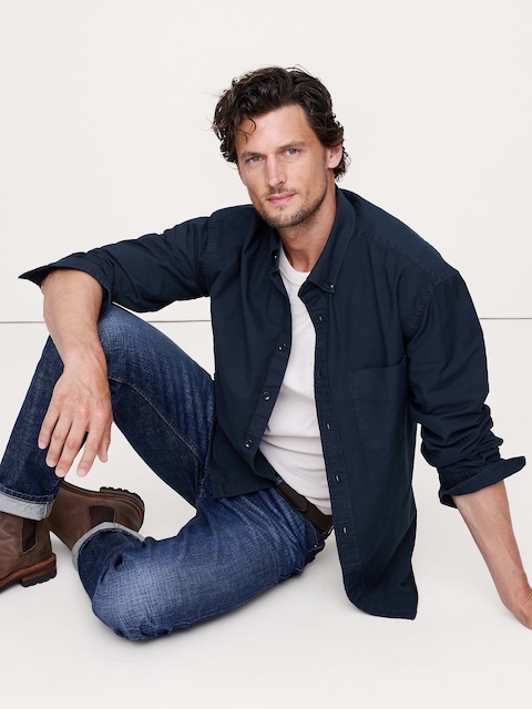 Relaxed-Fit Garment Dye Oxford Shirt