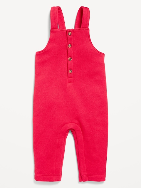Fleece Button-Front Overalls for Baby