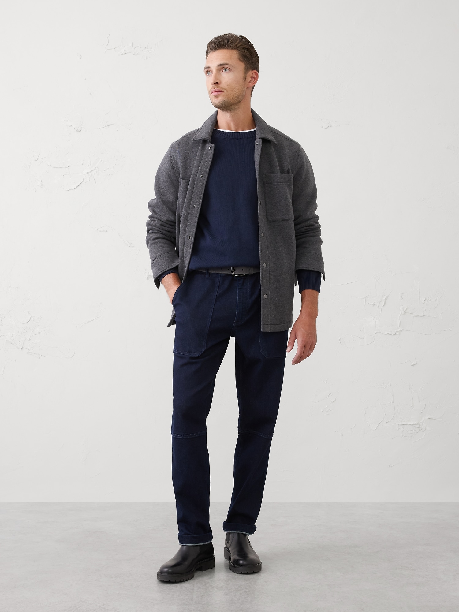 Slim Straight Utility Pant