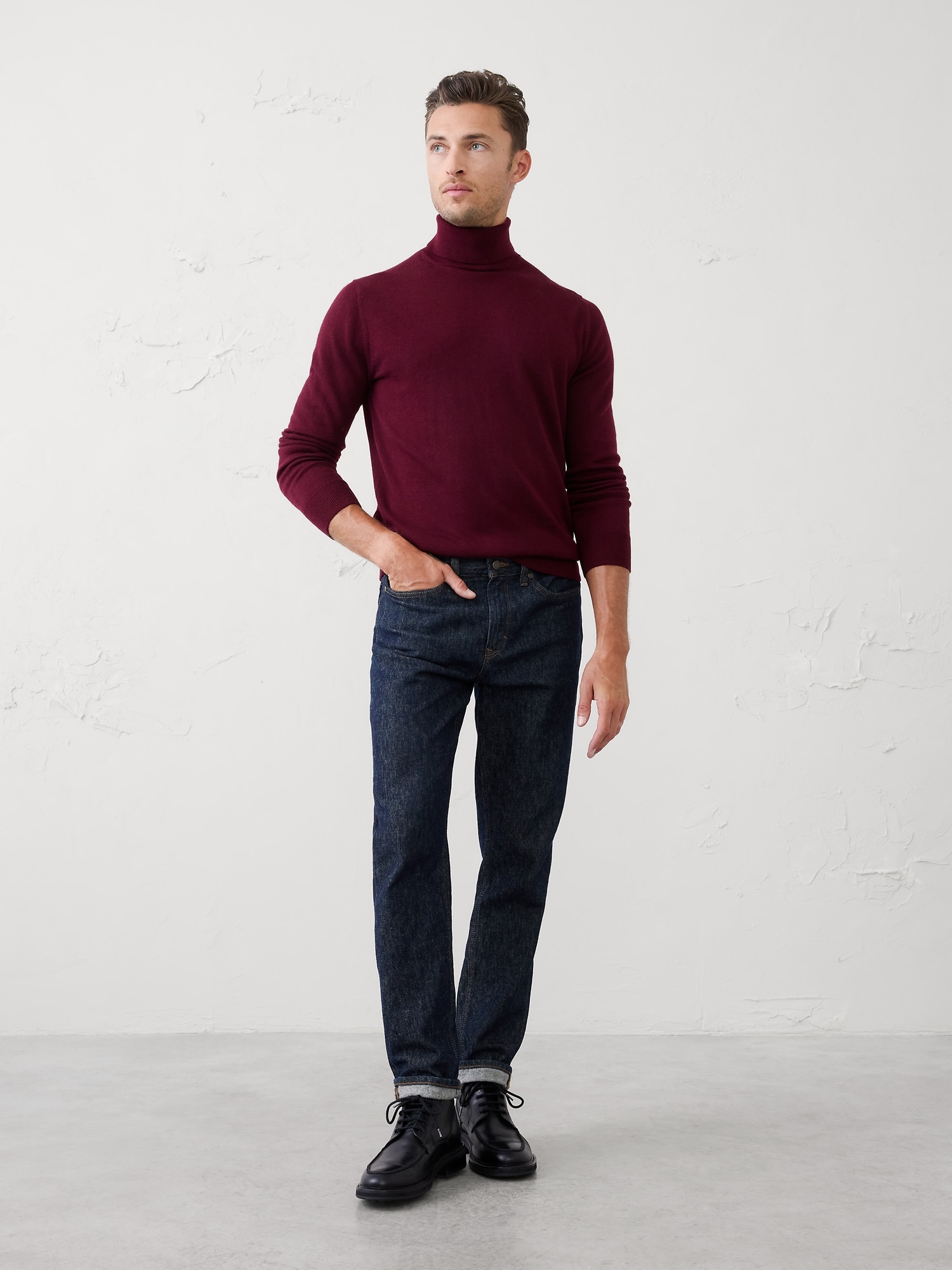 Merino Wool Turtleneck Sweater
