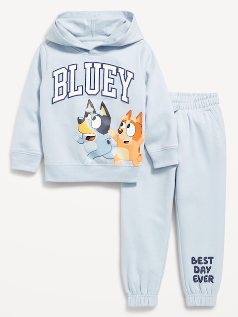 ENSEMBLE CHANDAIL À CAPUCHON BLUEY™ ET PANTALON DE JOGGING EN COTON OUATÉ UNISEXE POUR TOUT-PETIT