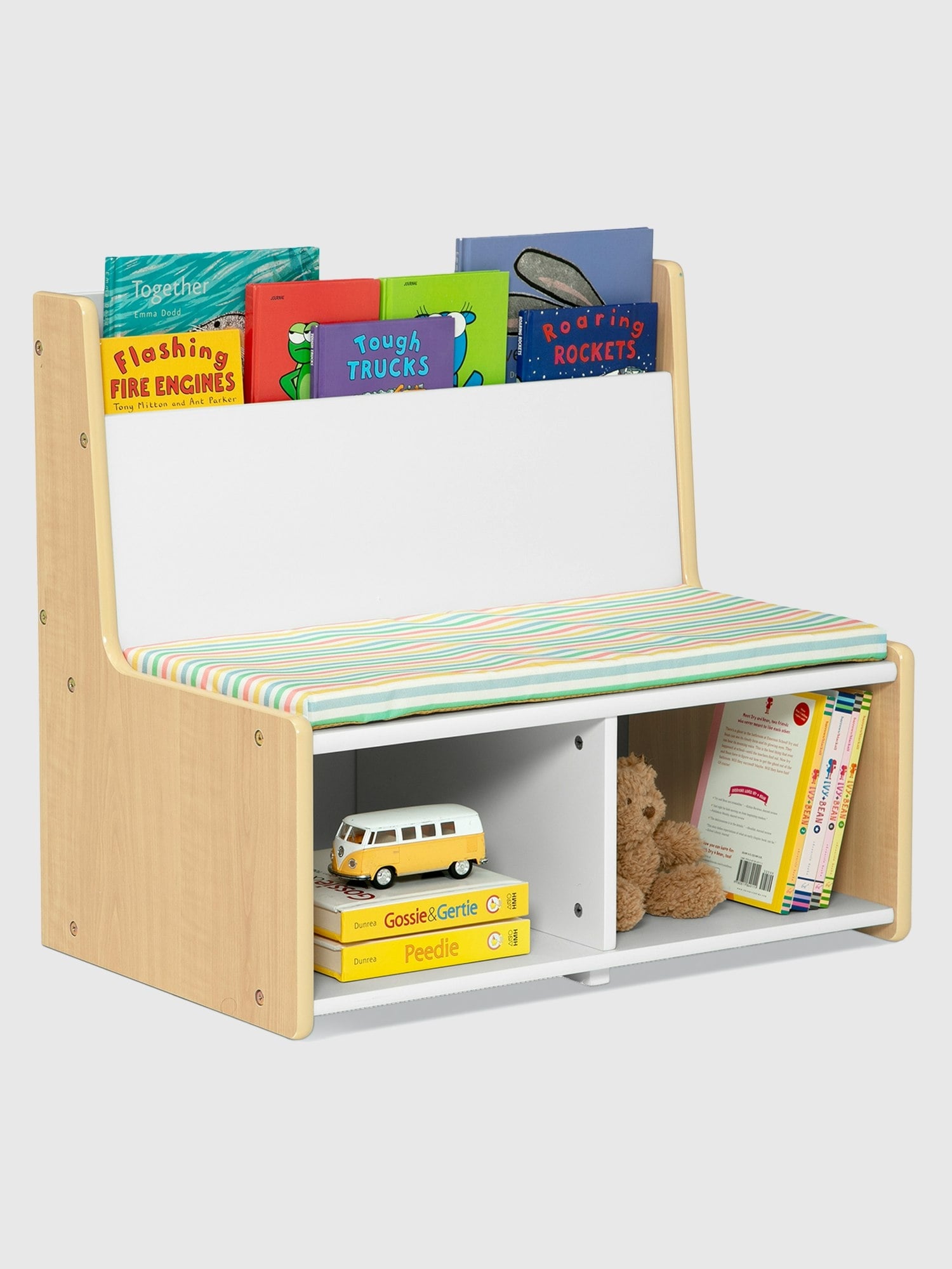 Toddler Reading Nook with Padded Bench