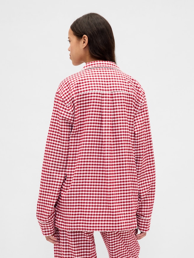 スーパーソフト フランネル パジャマシャツ (ユニセックス)-3