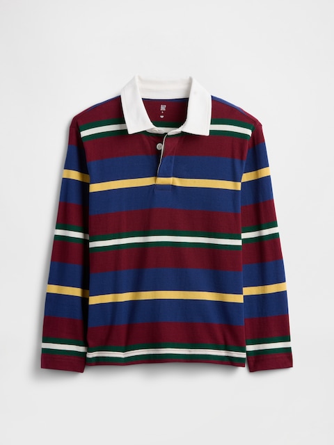 Kids Relaxed Stripe Rugby Polo Shirt