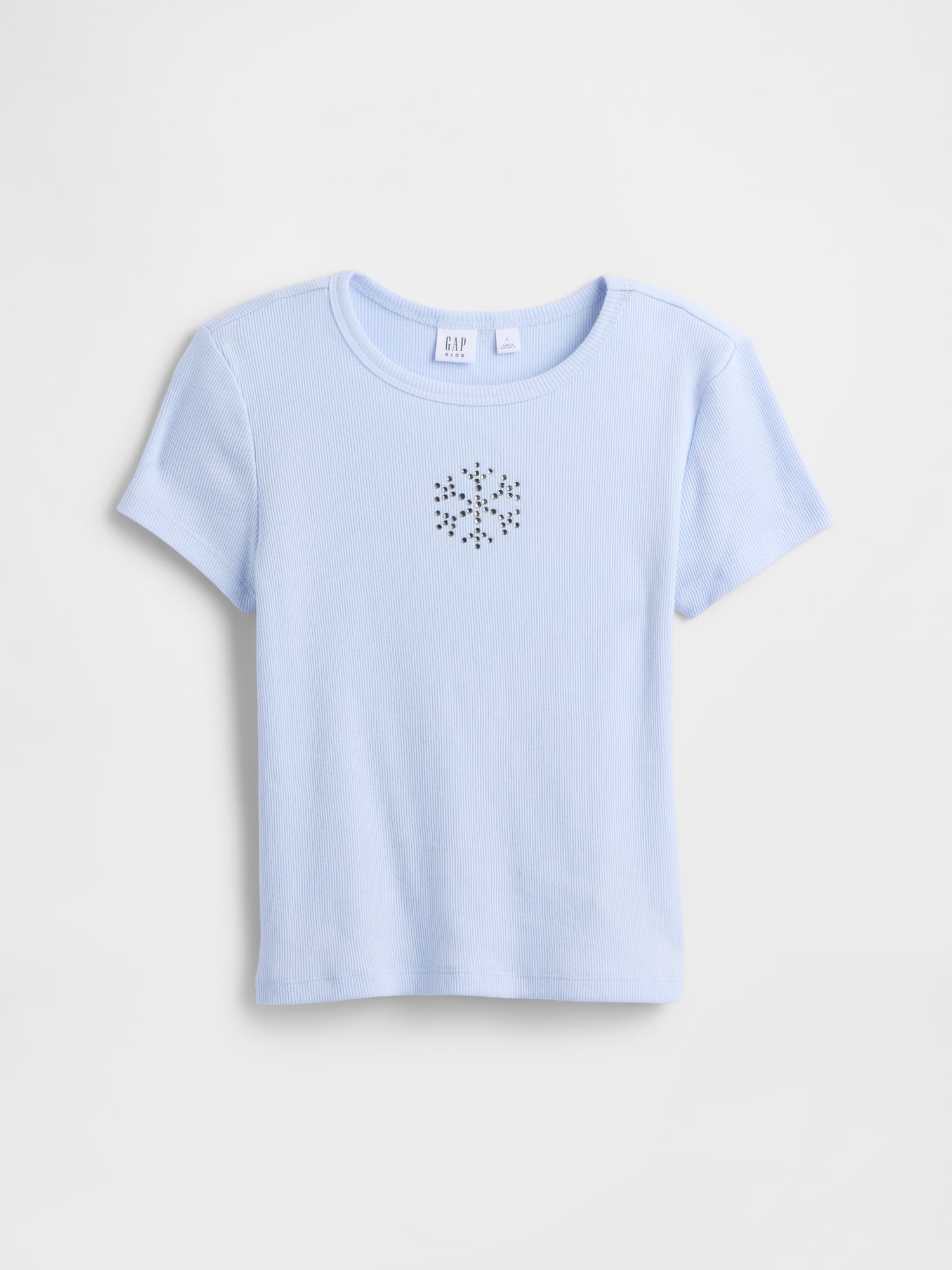 Kids Ribbed Pointelle Crewneck T-Shirt