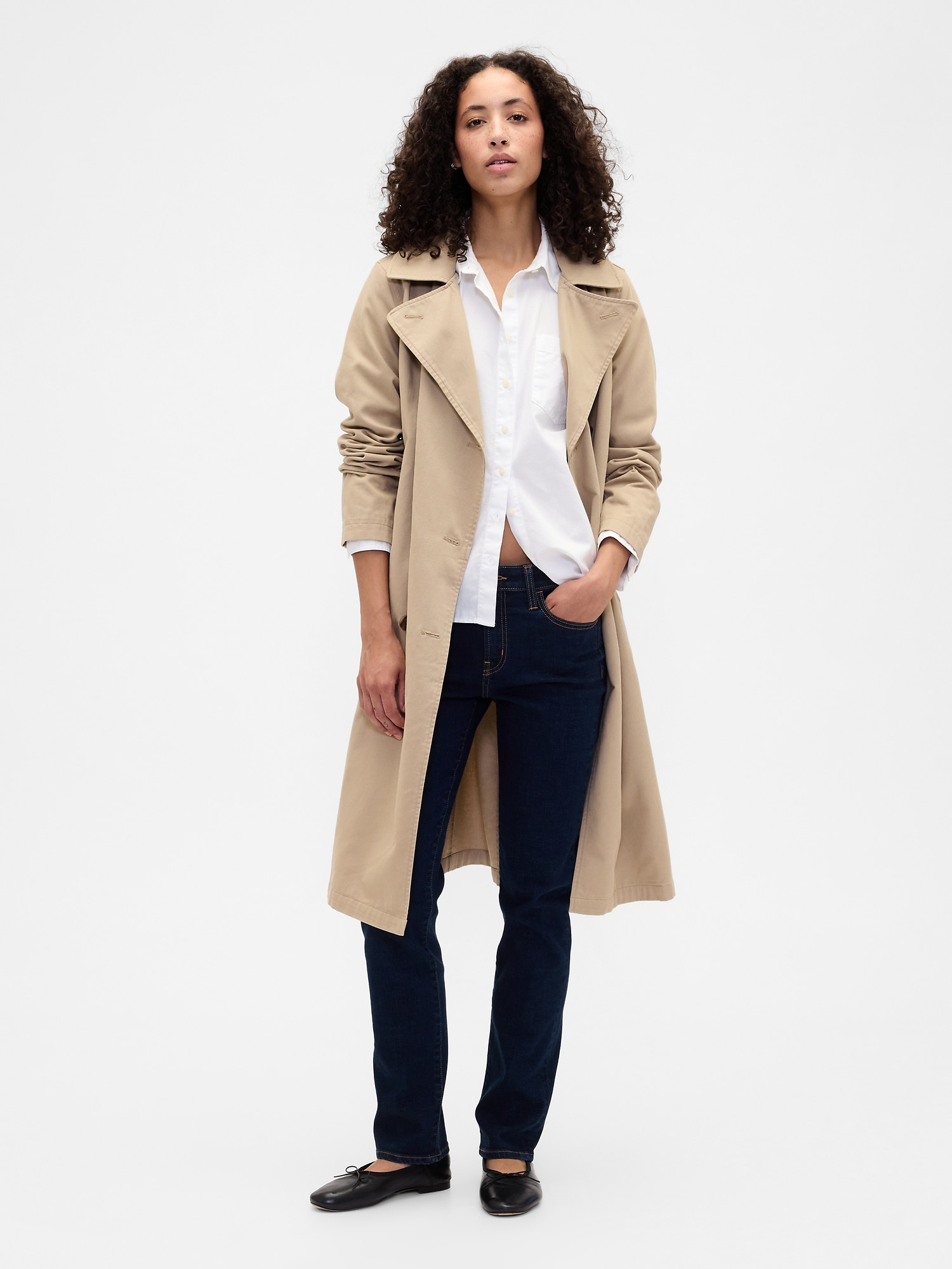 Mid Rise Classic Straight Jeans